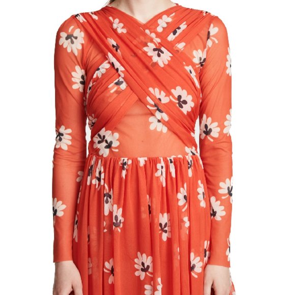 Ganni Red Floral Dress - Picture 2 of 4